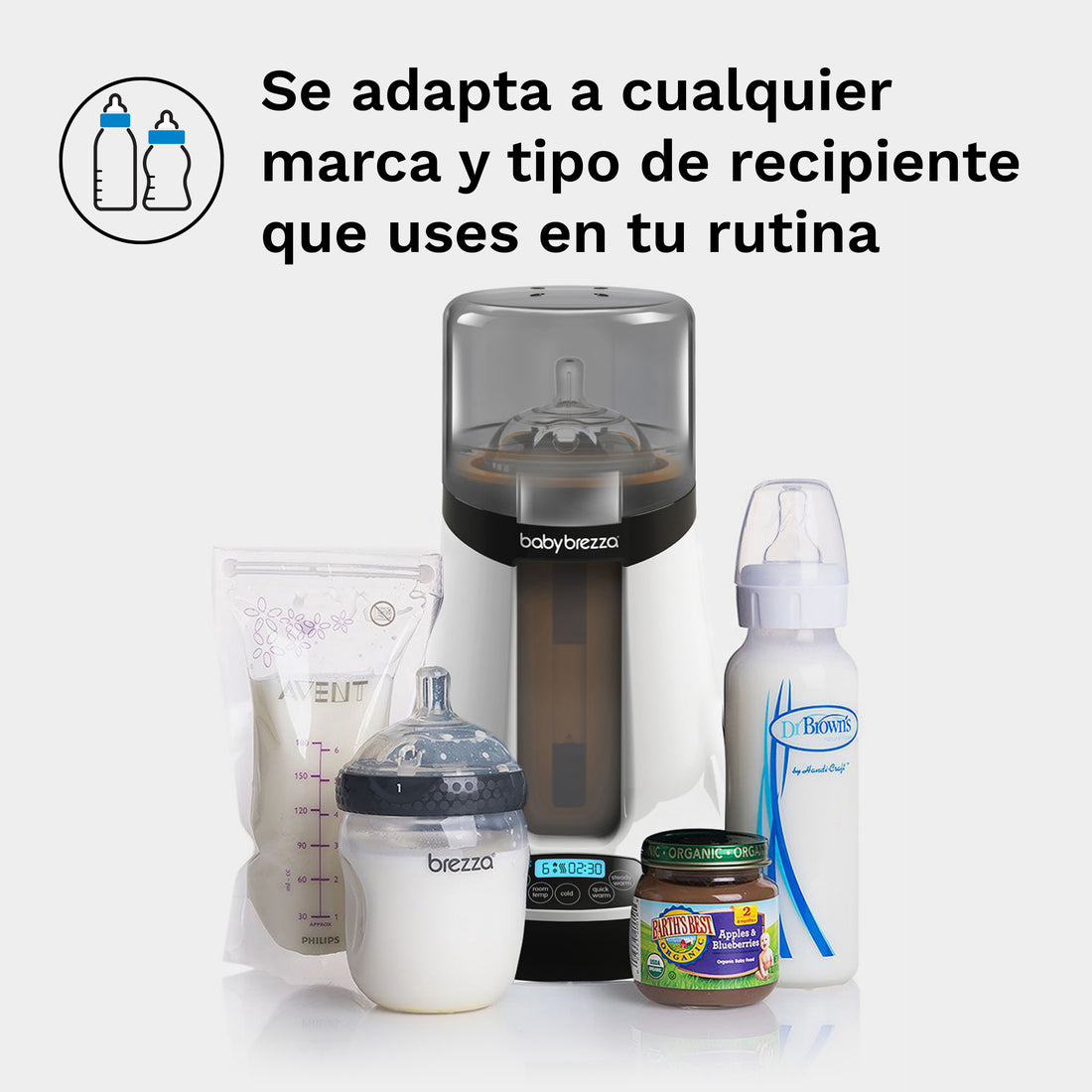 Baby Brezza Calentador De Biberones Inteligente con Bluetooth