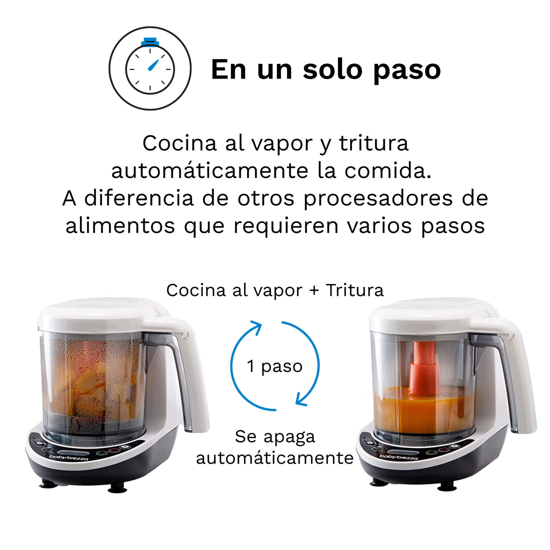 Baby Brezza Food Maker Deluxe, Robot De Cocina Descongela, Cocina y Tritura