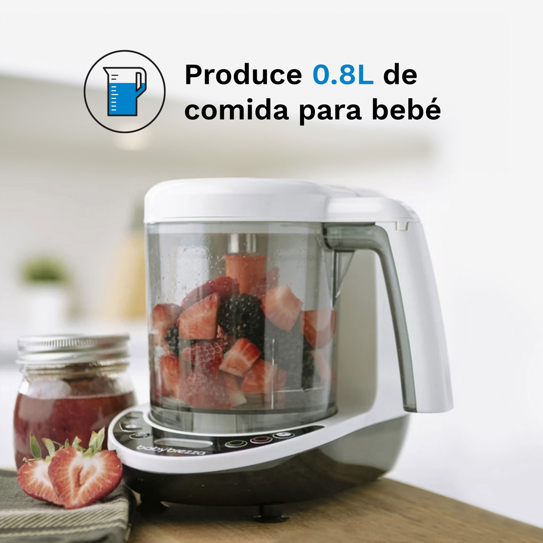 Baby Brezza Food Maker Deluxe, Robot De Cocina Descongela, Cocina y Tritura