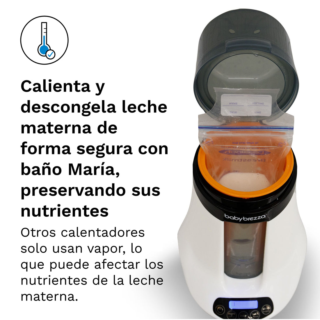 Baby Brezza Calentador De Biberones Inteligente con Bluetooth