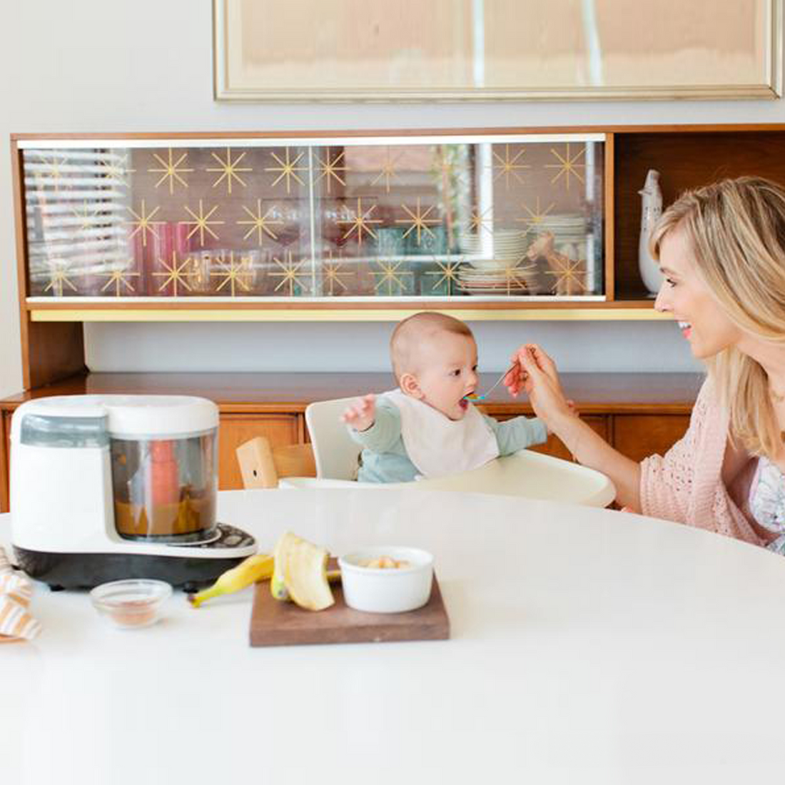 Baby Brezza Food Maker Deluxe, Robot De Cocina Descongela, Cocina y Tritura