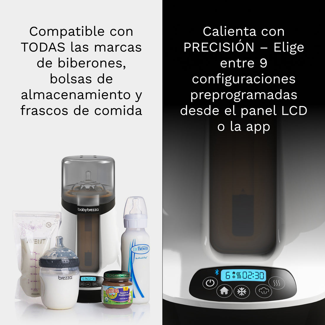 Baby Brezza Calentador De Biberones Inteligente con Bluetooth