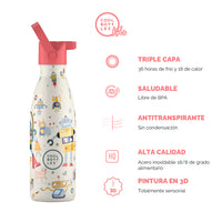 Cool Bottles Botella Termo Infantil Messy Robots 350ml