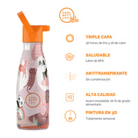 Cool Bottles Botella Termo Infantil Panda Gang 260ml