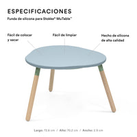 Stokke MuTable Funda de Silicón para Mesa, Azul Pizarra