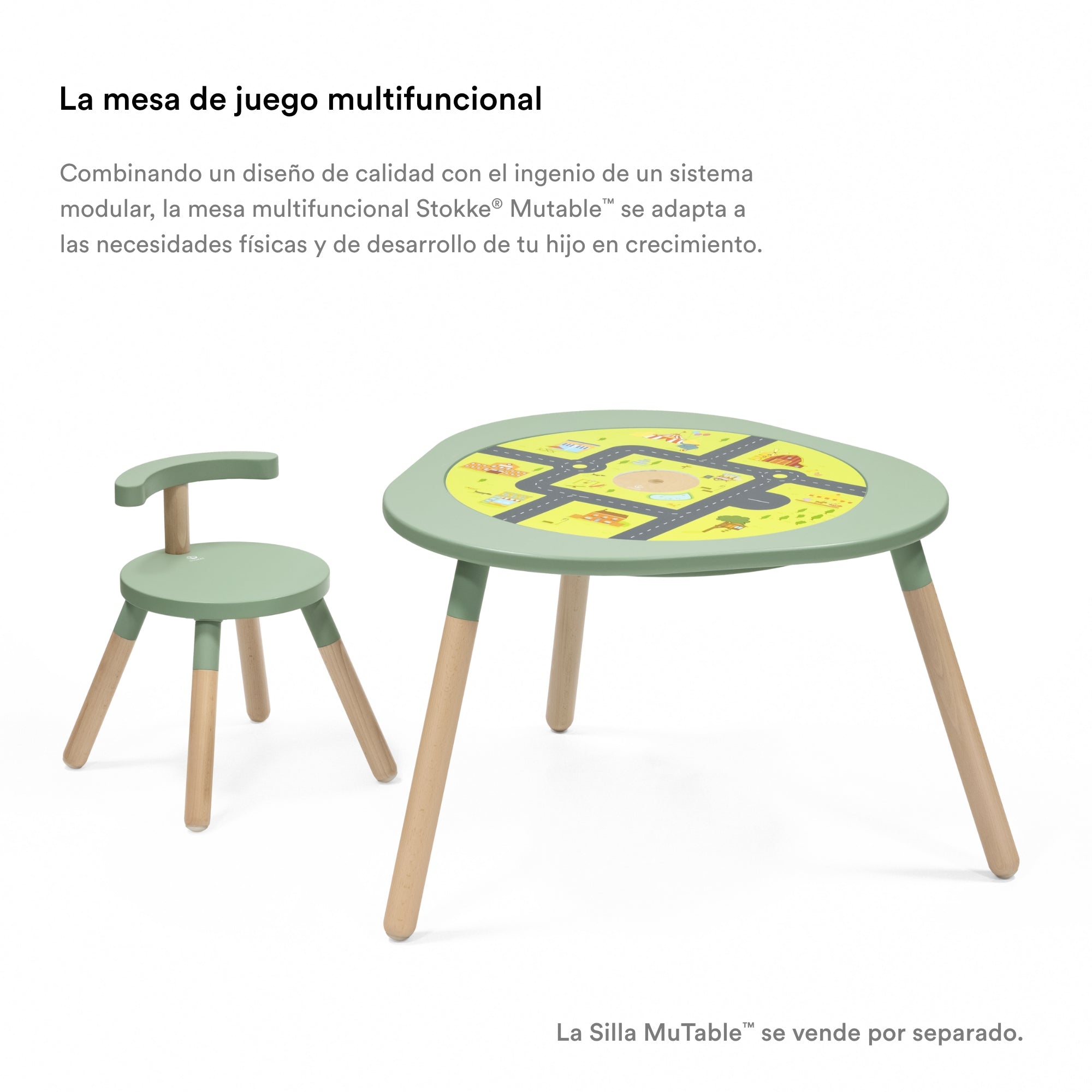 Mesa De Juegos Stokke MuTable Malva - Altura Ajustable Con 4 Tableros De Actividad, Puzle Y Cubierta