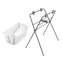 Bañera Flexi Bath Stokke + Soporte para recién nacido + Stand para Bañera Flexi Bath + porta shampoo