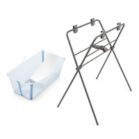 Bañera Flexi Bath Stokke + Soporte para recién nacido + Stand para Bañera Flexi Bath + porta shampoo
