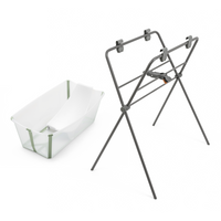 Bañera Flexi Bath Stokke + Soporte para recién nacido + Stand para Bañera Flexi Bath + porta shampoo