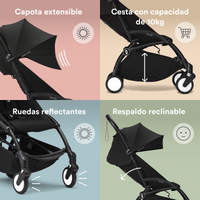 Cochecito Stokke® YOYO³ Negro con 6+ Color Pack