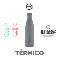 Cool Bottles Botella Termo Pastel Grey 750ml