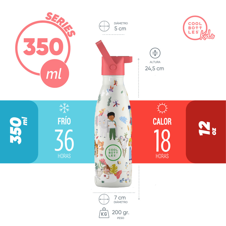 Cool Bottles Botella Termo Infantil Curious Explorers 350ml