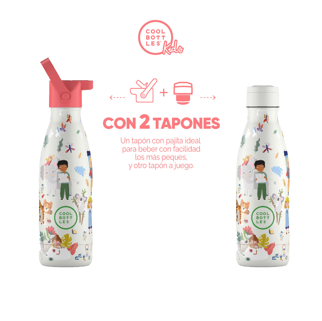 Cool Bottles Botella Termo Infantil Curious Explorers 350ml