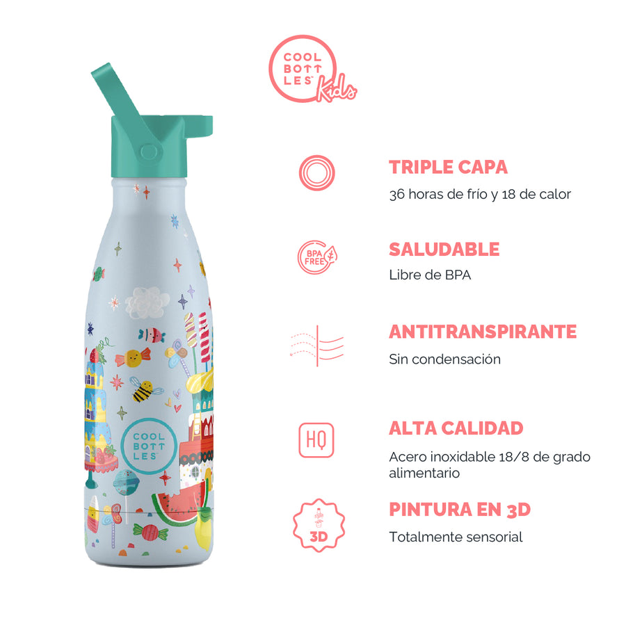 Cool Bottles Botella Termo Infantil Candy Land 350ml
