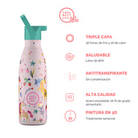 Cool Bottles Botella Termo Infantil Funny Unicorns 350ml