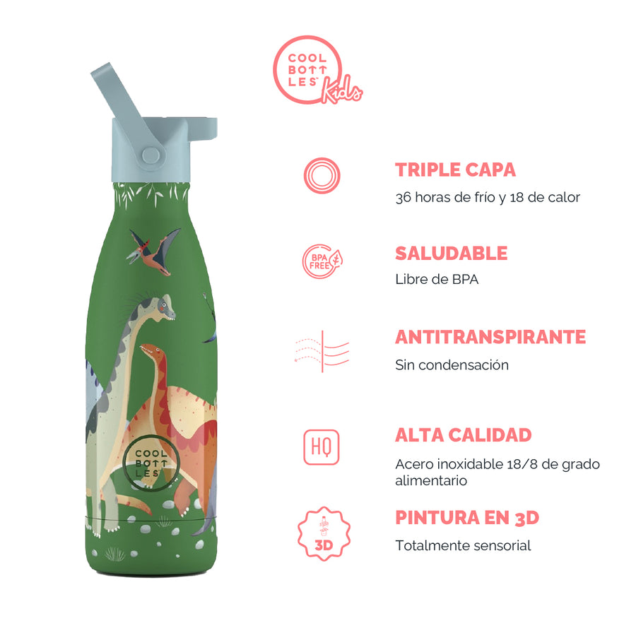 Cool Bottles Botella Termo Infantil Jurassic Era 350ml
