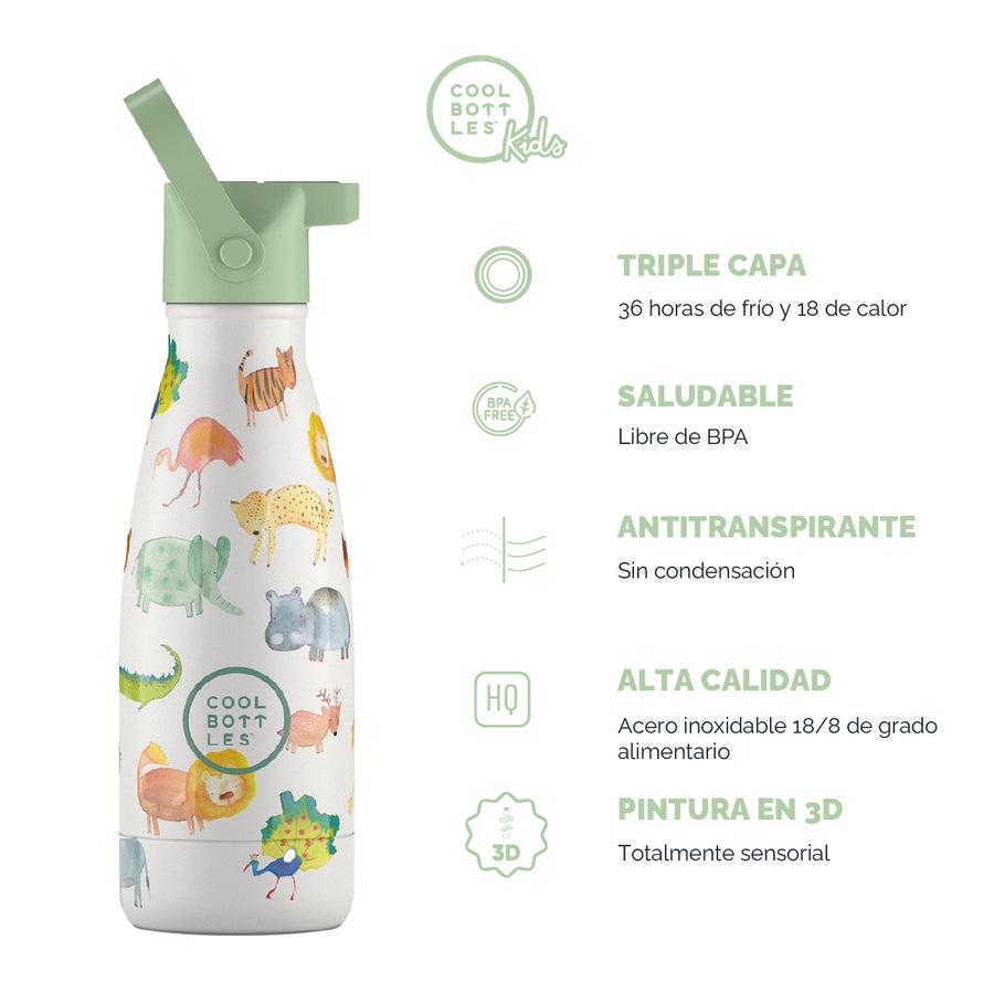 Cool Bottles Botella Termo Infantil African Safari 260ml