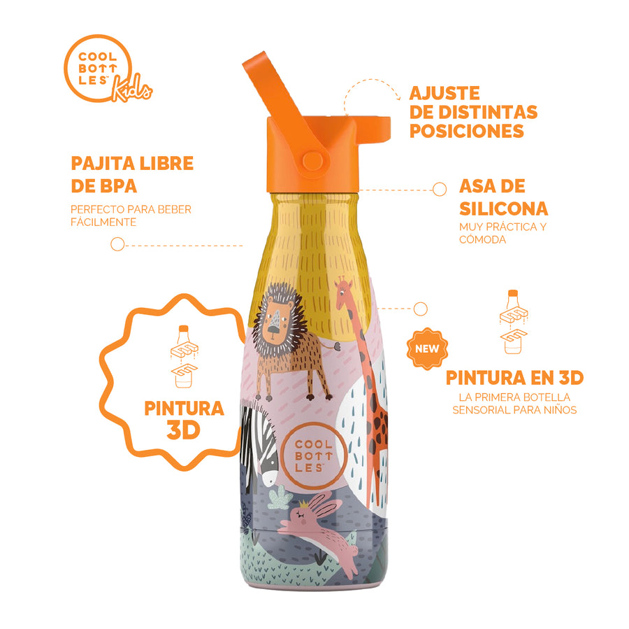 Cool Bottles Botella Termo Infantil Savannah Kingdom 260ml