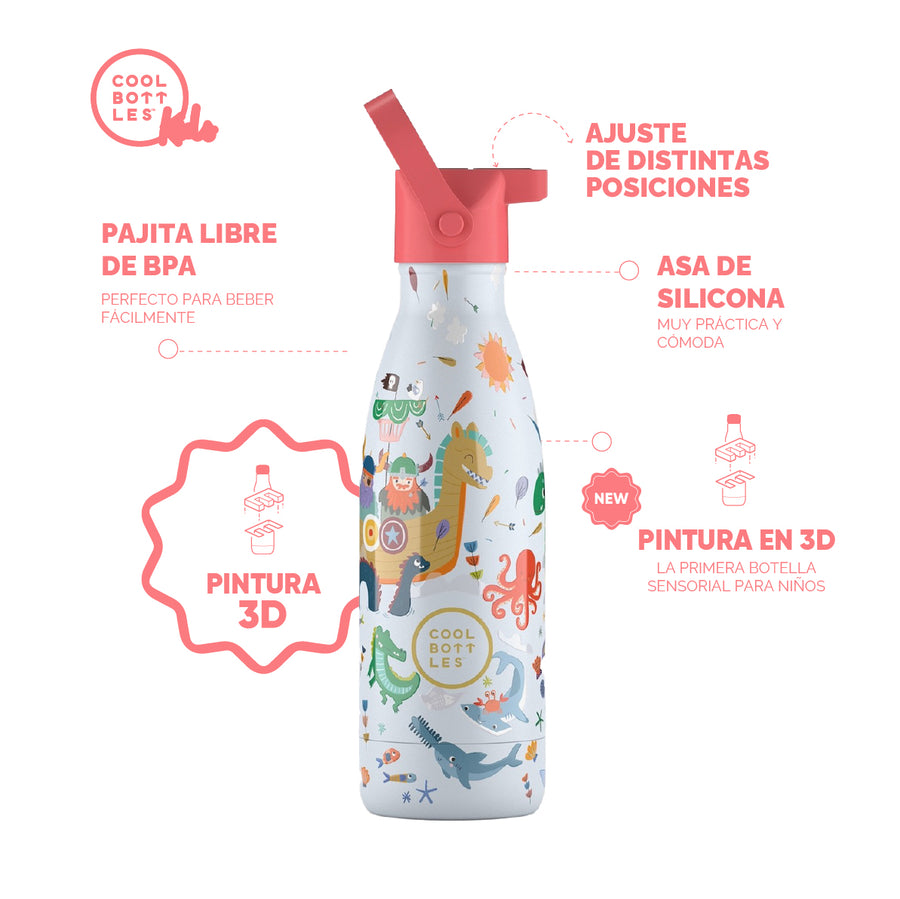 Cool Bottles Botella Termo Infantil Brave Vikings 350ml