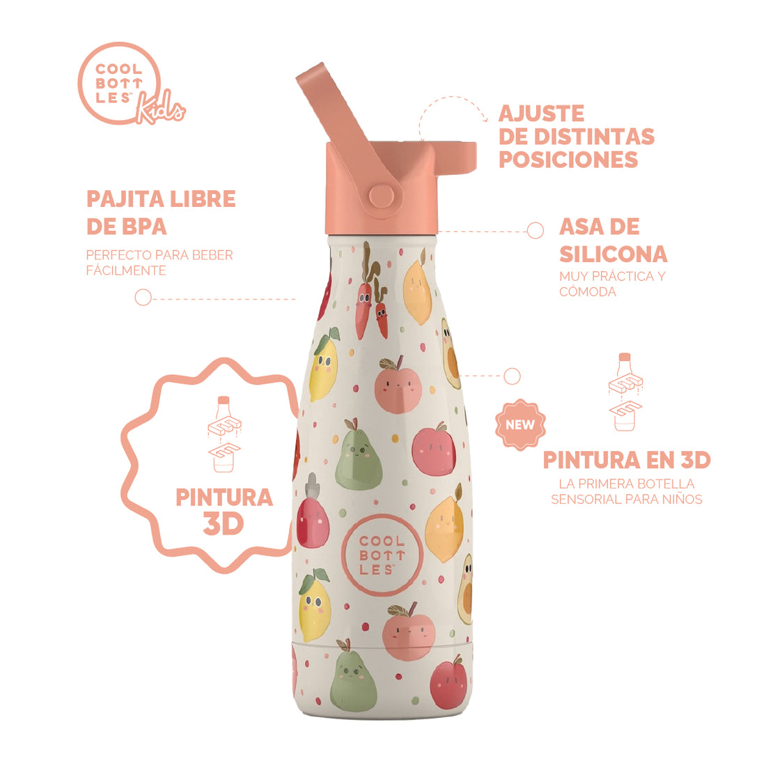 Cool Bottles Botella Termo Infantil Fruit Salad 260ml