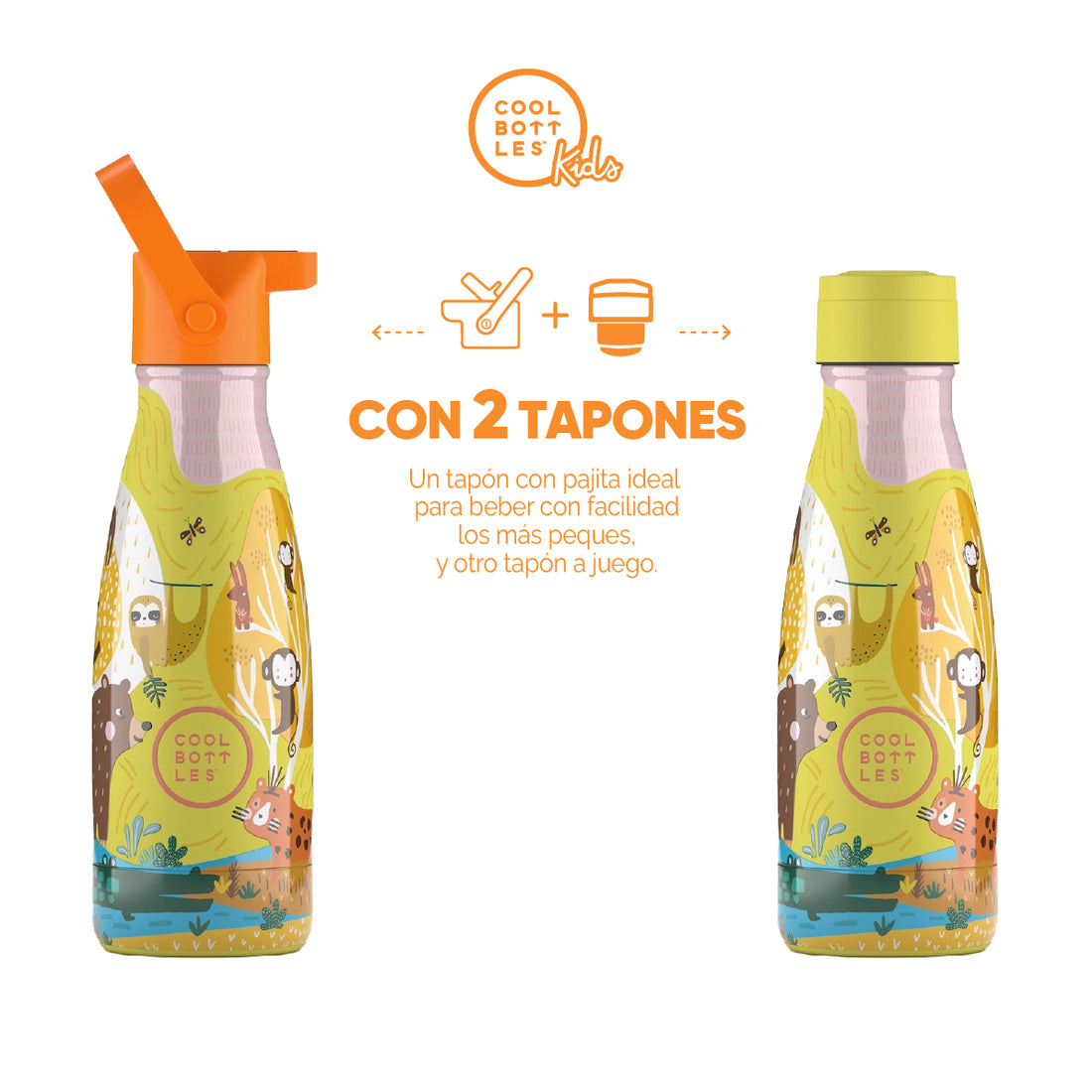 Cool Bottles Botella Termo Infantil Jungle Park 260ml
