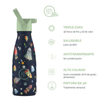 Cool Bottles Botella Termo Infantil Space Rockets 260ml