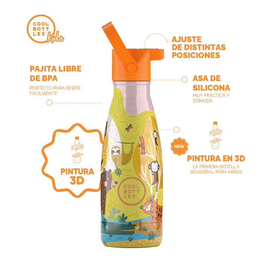 Cool Bottles Botella Termo Infantil Jungle Park 260ml