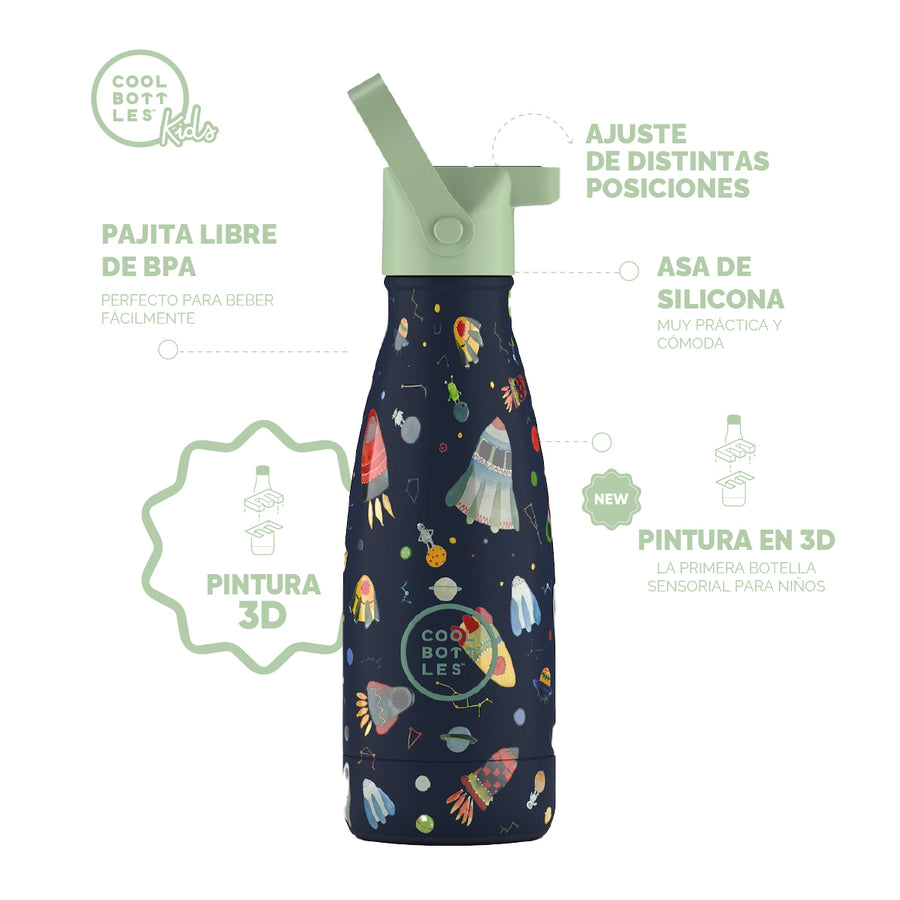 Cool Bottles Botella Termo Infantil Space Rockets 260ml