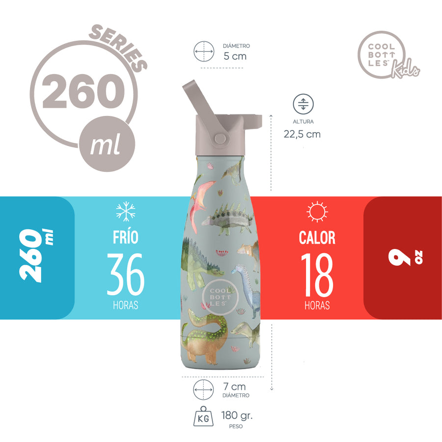 Cool Bottles Botella Termo Infantil Dinos Planet 260ml