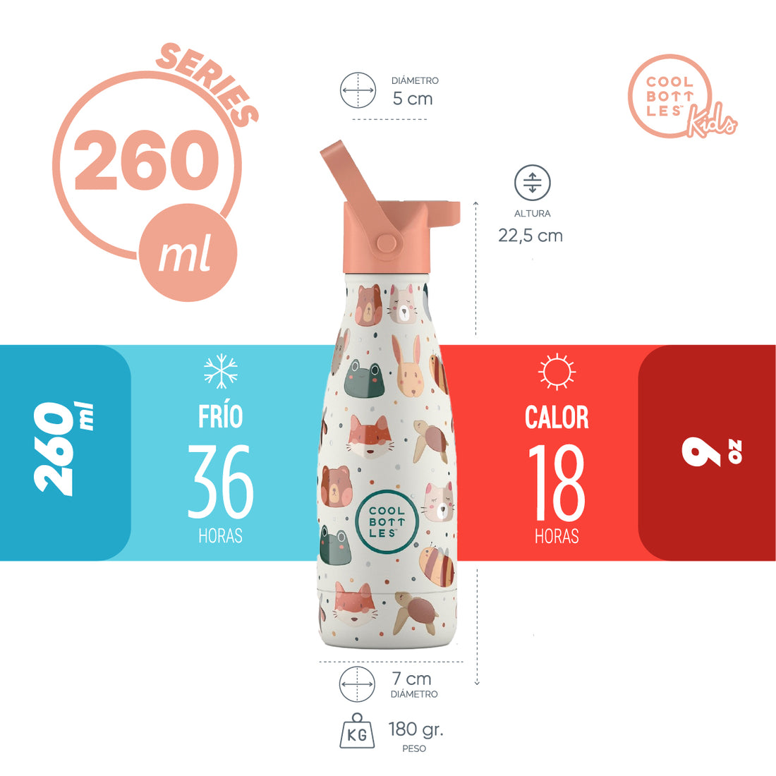 Cool Bottles Botella Termo Infantil Pet Lover 260ml