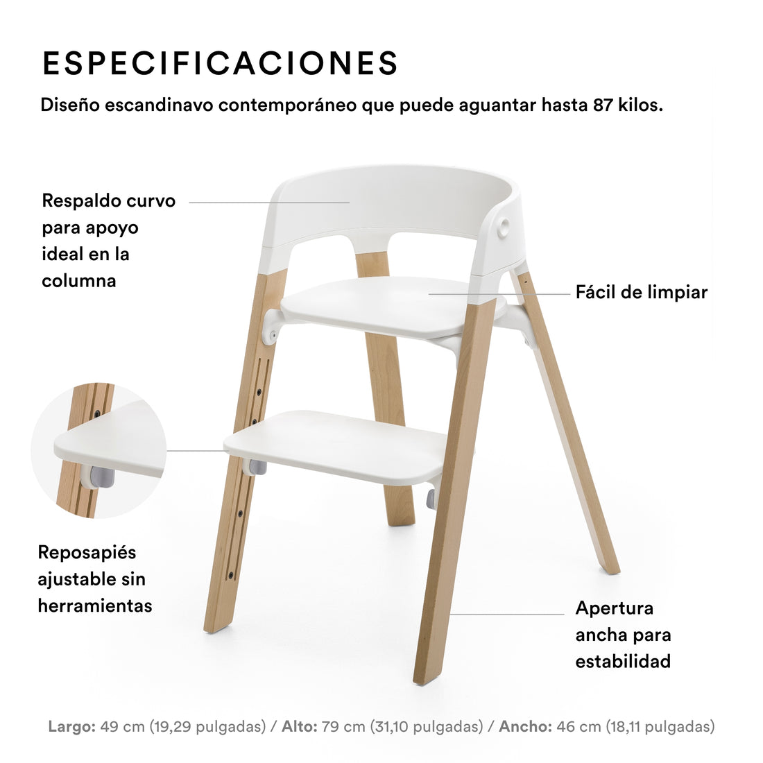 Stokke Silla Steps Con Accesorios