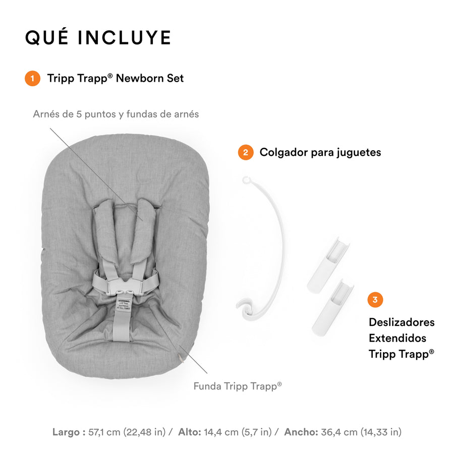 Tripp Trapp Newborn Set, Convierte la Silla Tripp Trapp en un asiento para recién nacidos hasta 9 kilos