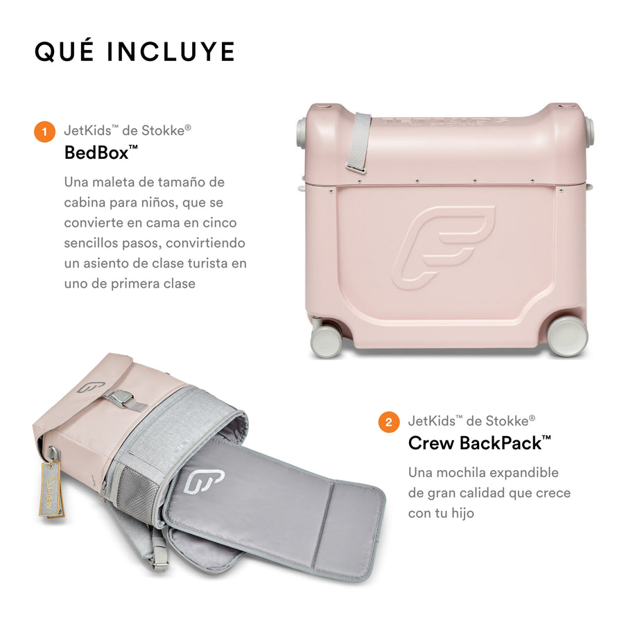 JetKids de Stokke, Maleta de Viaje convertible en cama de avión más BackPack