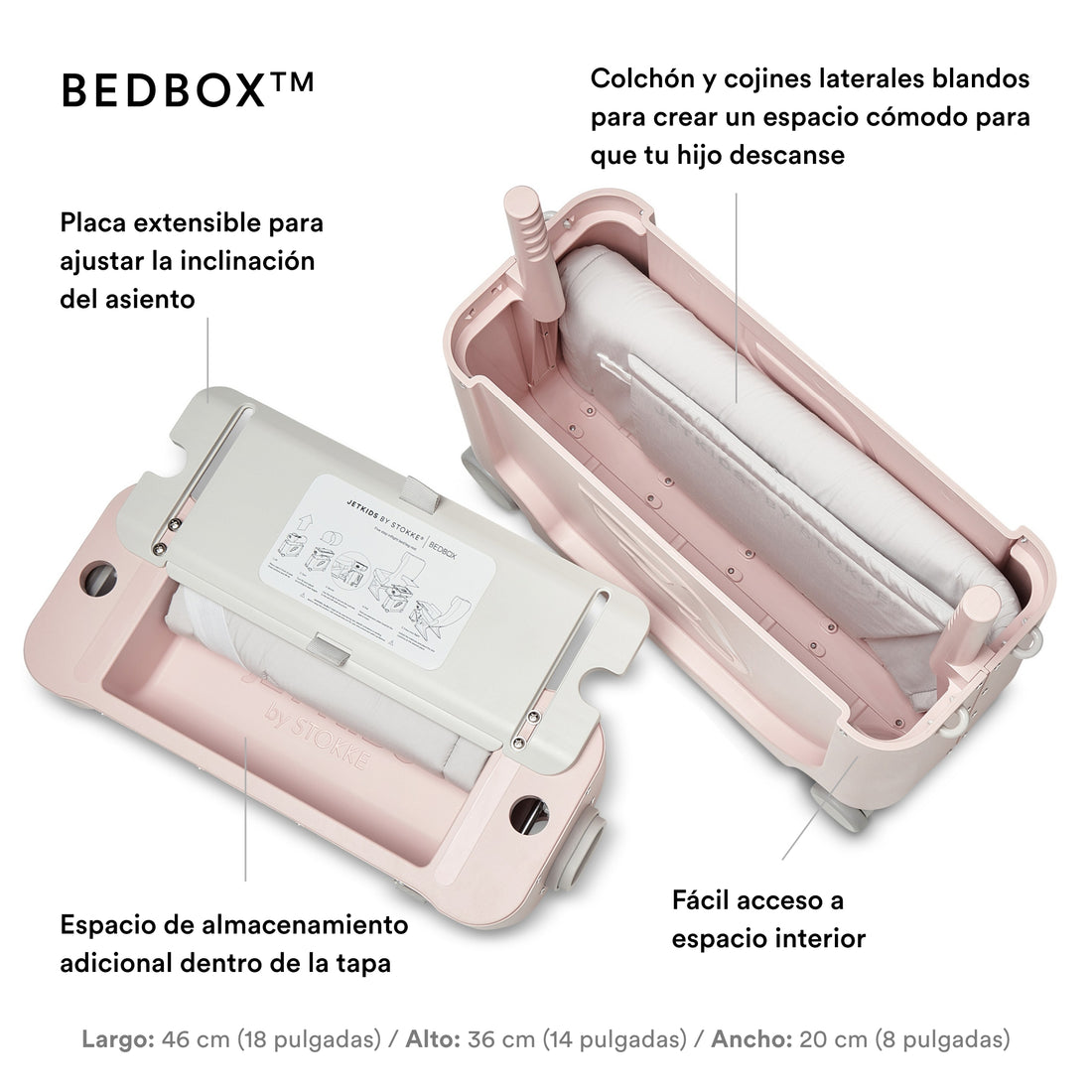 JetKids de Stokke, Maleta de Viaje convertible en cama de avión más BackPack