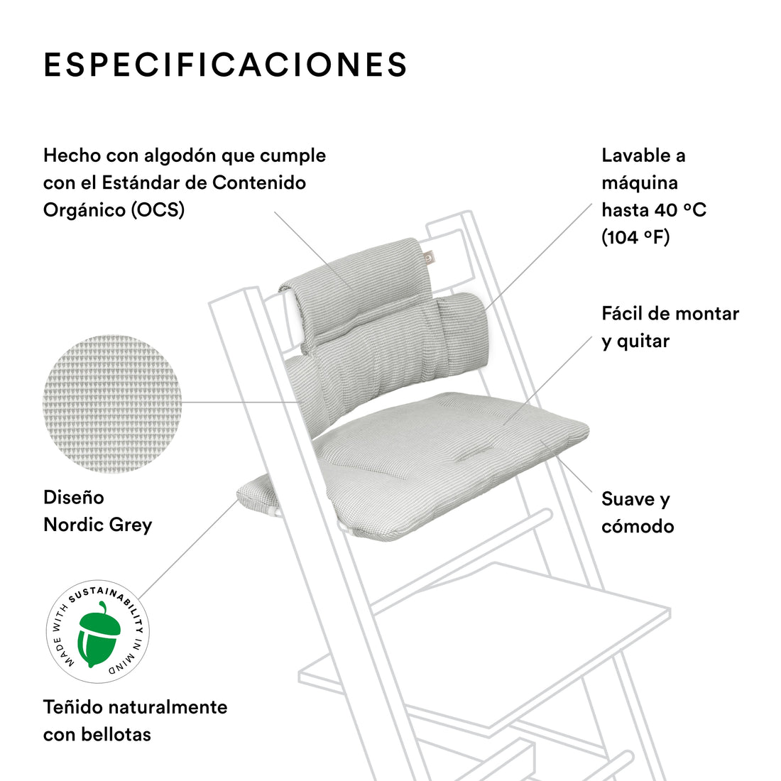 Stokke Tripp Trapp Paquete completo Newborn Set, Baby Set, Tray, Cojín y Arnes