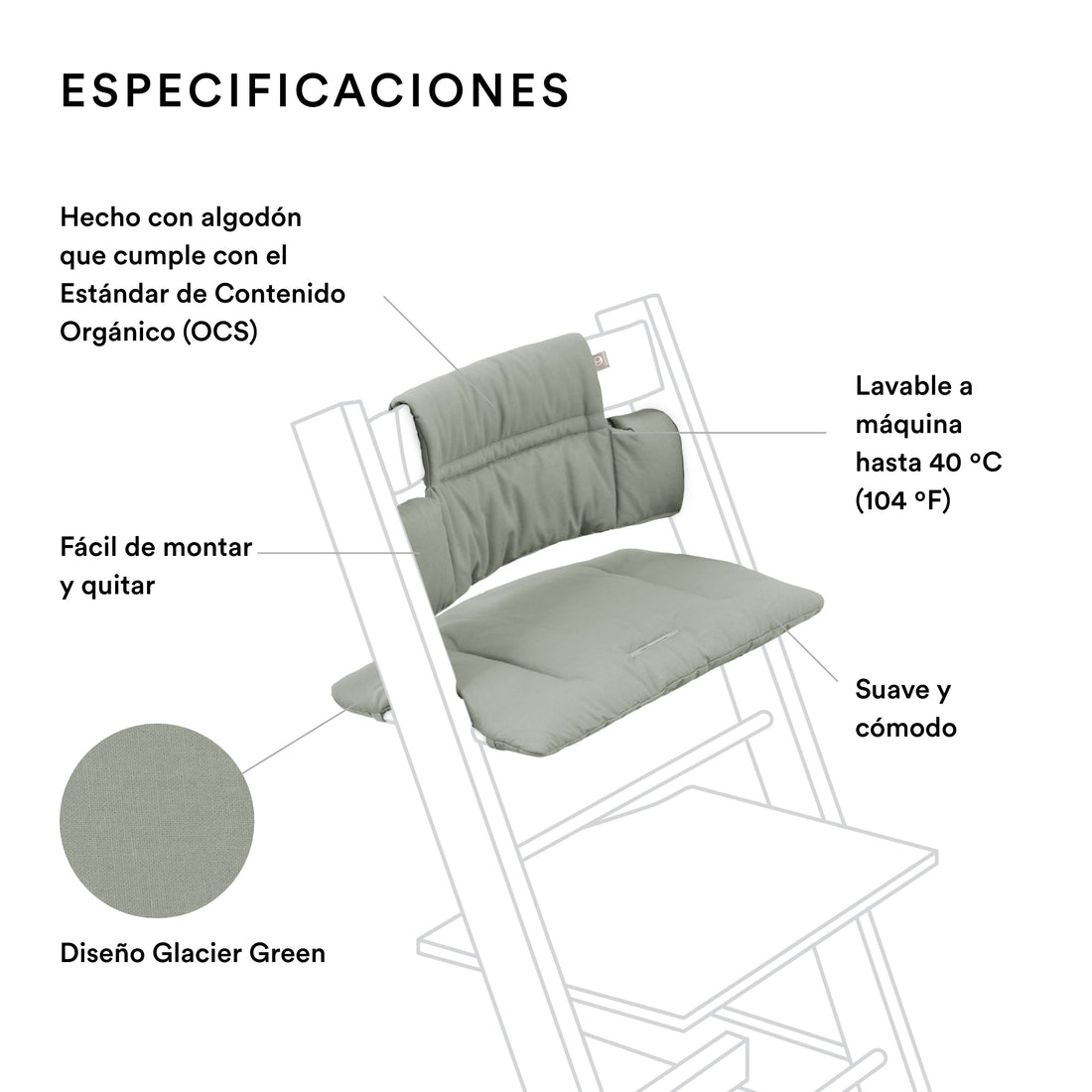 Stokke Tripp Trapp Paquete completo Newborn Set, Baby Set, Tray, Cojín y Arnes