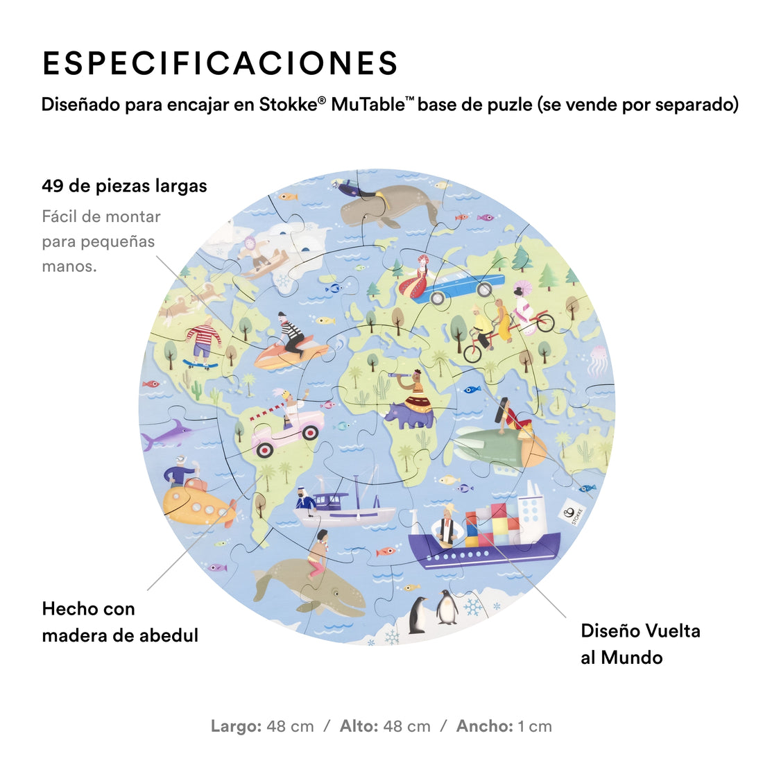 mukako stokke Stokke® MuTable™ Puzle, La Vuelta al Mundo – bebemoonmx