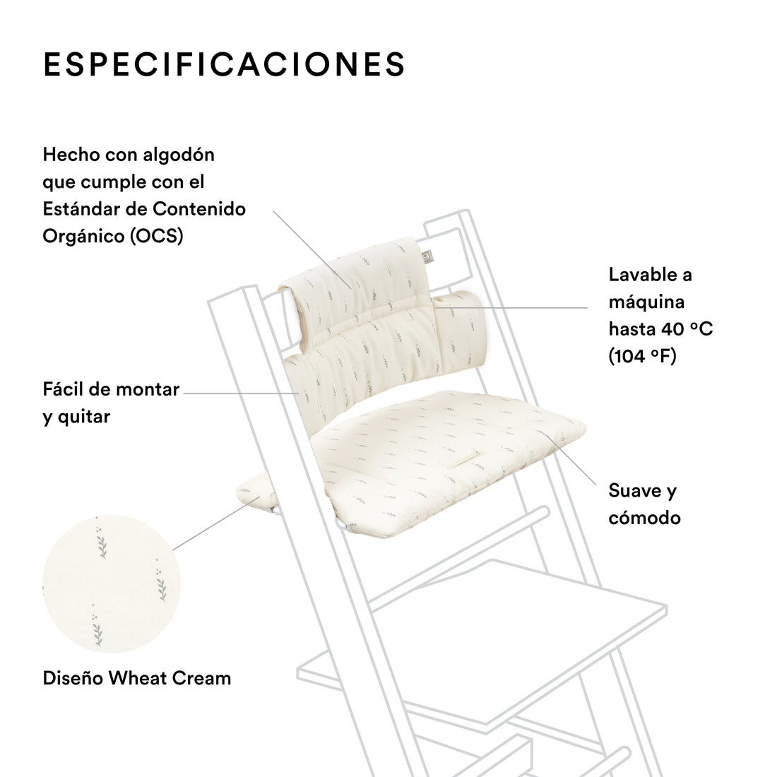 Stokke Tripp Trapp Paquete completo Newborn Set, Baby Set, Tray, Cojín y Arnes