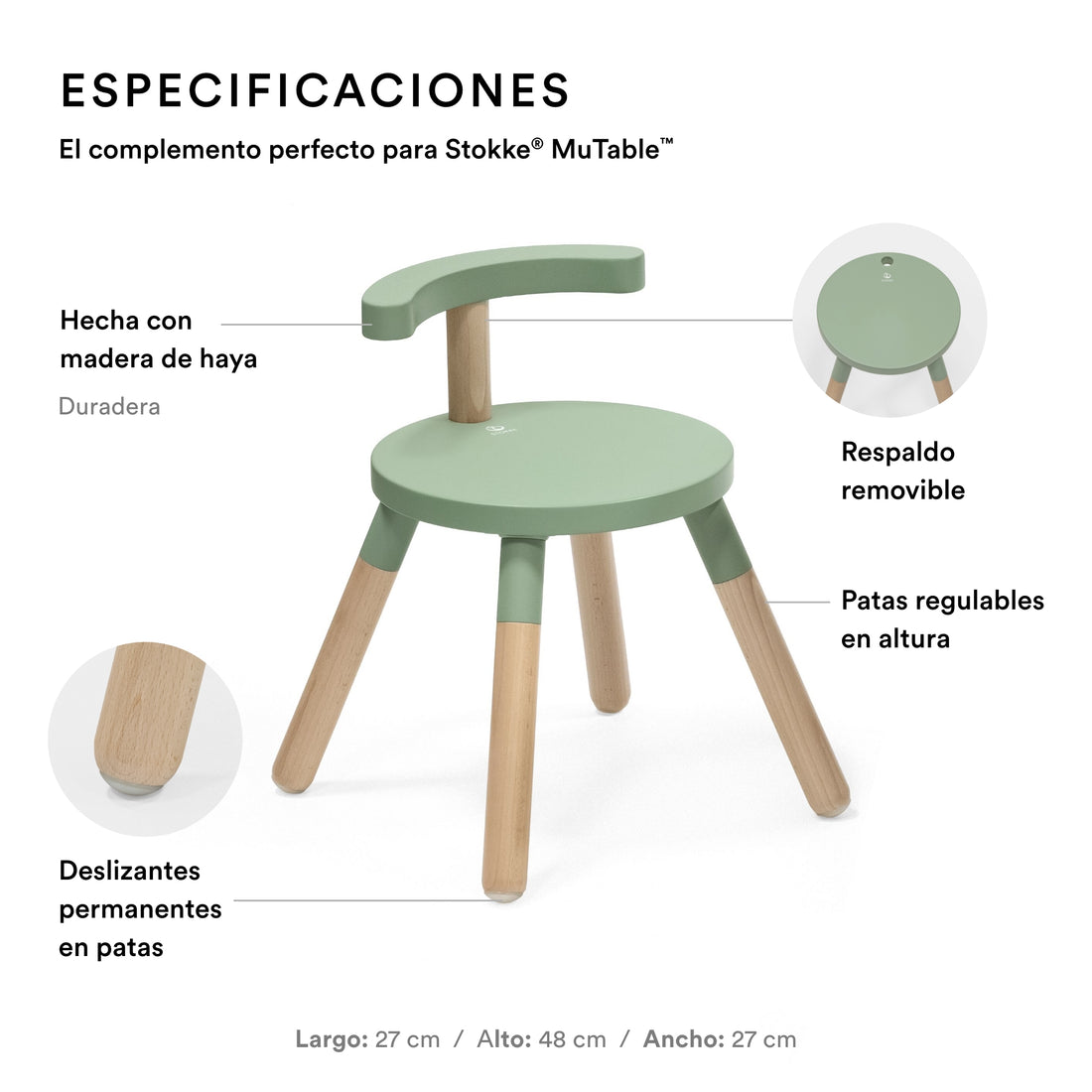 Stokke® MuTable™ Bundle Mesa de Juegos y 2 Sillas