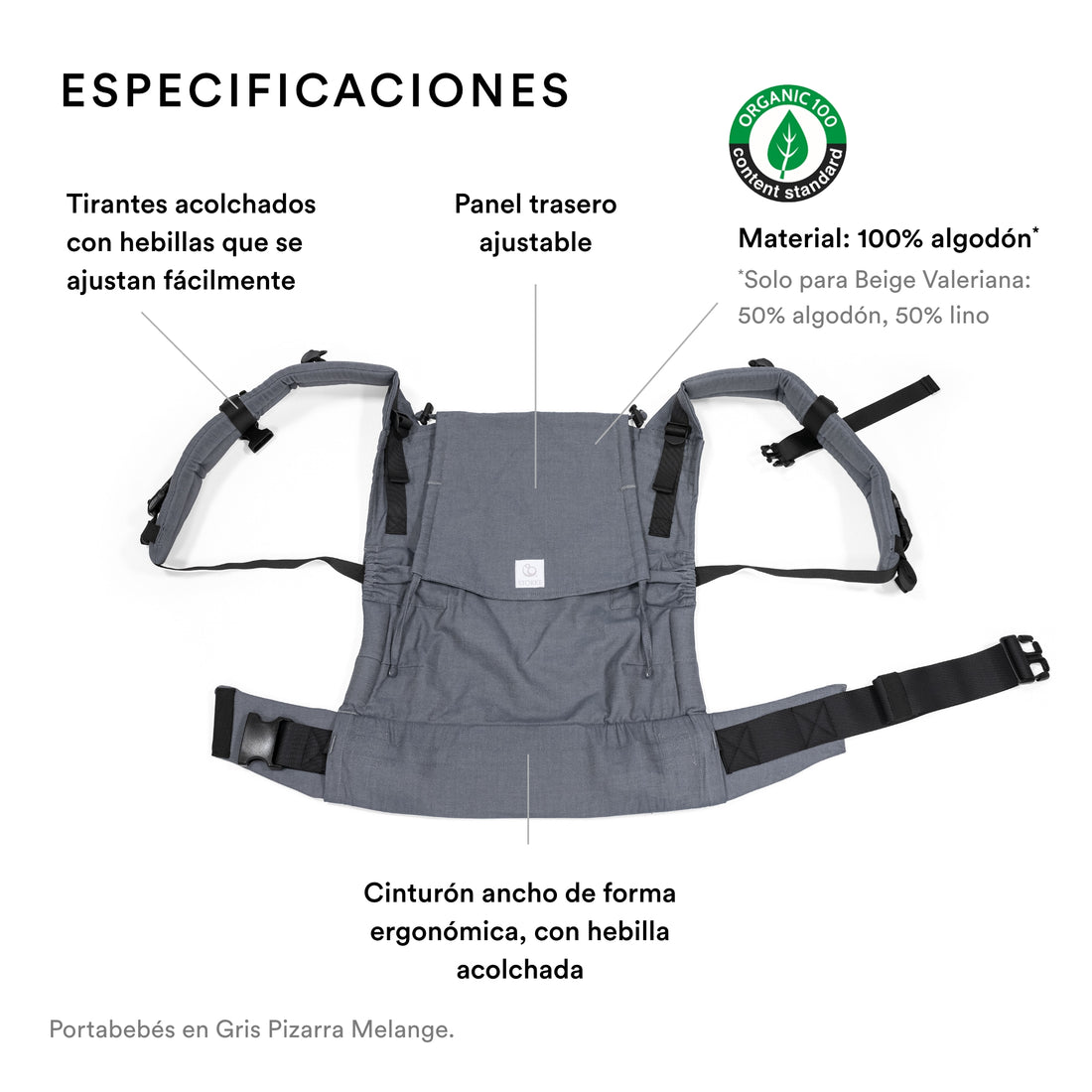 Portabebés Stokke Limas Flex, Tres opciones de transporte - Seguro para bebés de 4-20 kilos