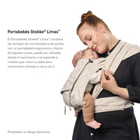 Portabebés Stokke Limas, Tres opciones de llevarlo, Seguro desde el nacimiento y hasta 15 kilos