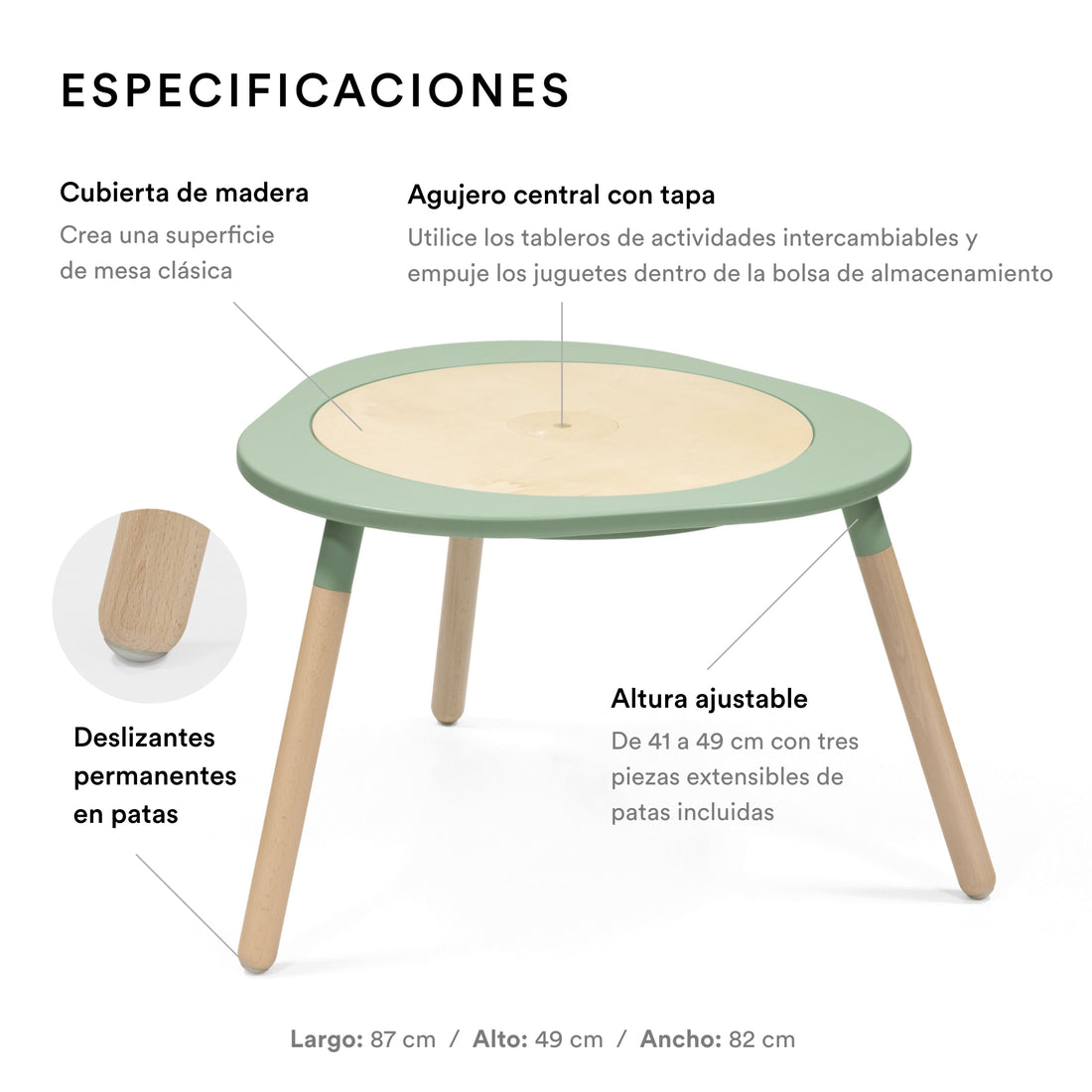 Stokke® MuTable™ Bundle Mesa de Juegos y 2 Sillas