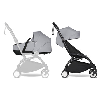 BABYZEN Cochecito Completo YOYO2 - Incluye YOYO  Bassinet, Chasis (Negro) y  Color Pack 6+