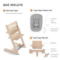 Stokke Tripp Trapp Paquete completo Newborn Set, Baby Set, Tray, Cojín y Arnes