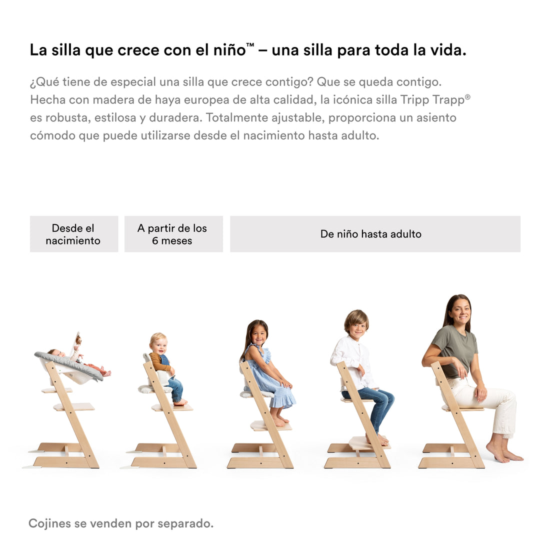 Stokke Tripp Trapp Paquete completo Newborn Set, Baby Set, Tray, Cojín y Arnes