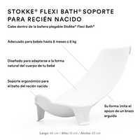 Bañera Flexi Bath Stokke + Soporte para recién nacido + Stand para Bañera Flexi Bath