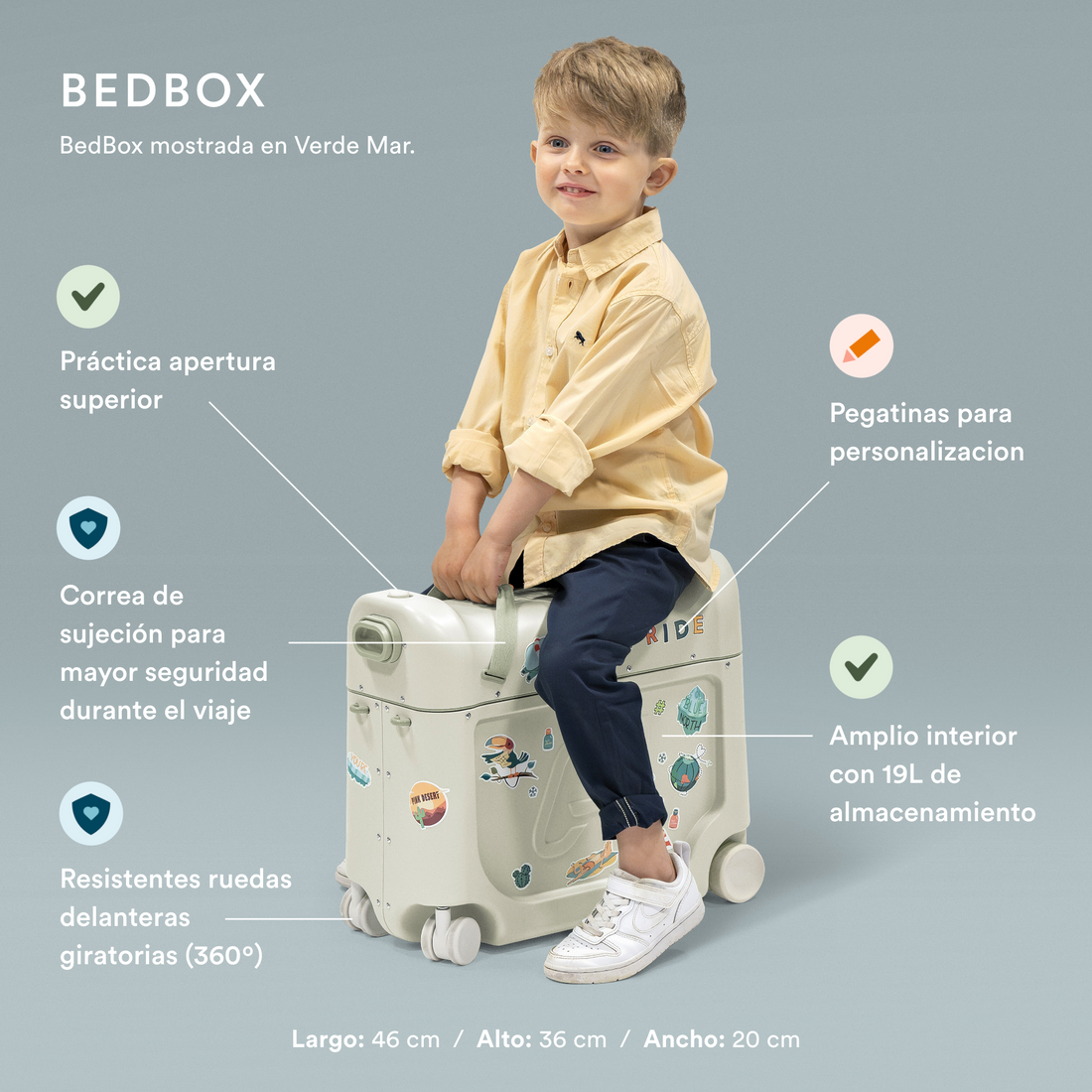 Kit de viaje Stokke® JetKids™, Midnight Grey