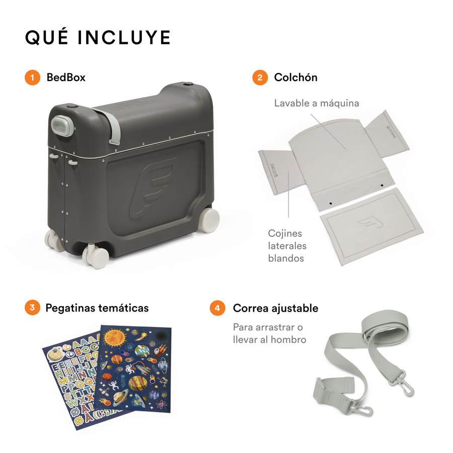 Maleta infantil Stokke® JetKids™ BedBox™ Midnight Grey