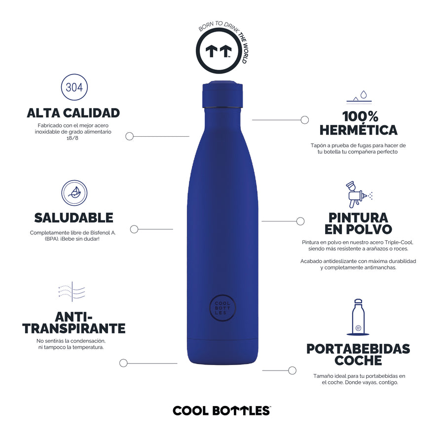 Cool Bottles Botella Termo Vivid Blue 750ml