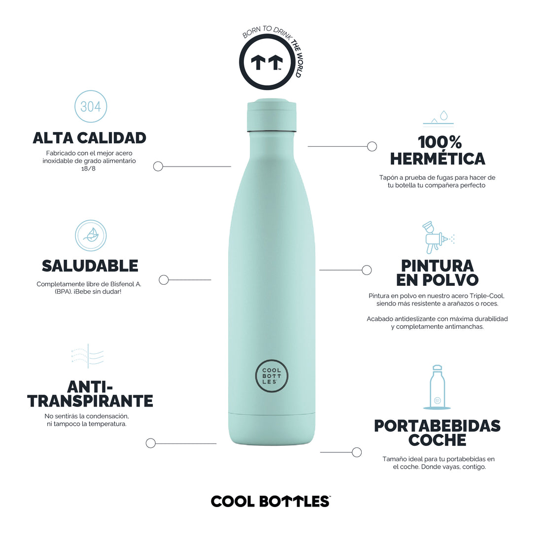 Cool Bottles Botella Termo Pastel Sky 750ml